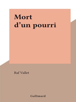 cover image of Mort d'un pourri